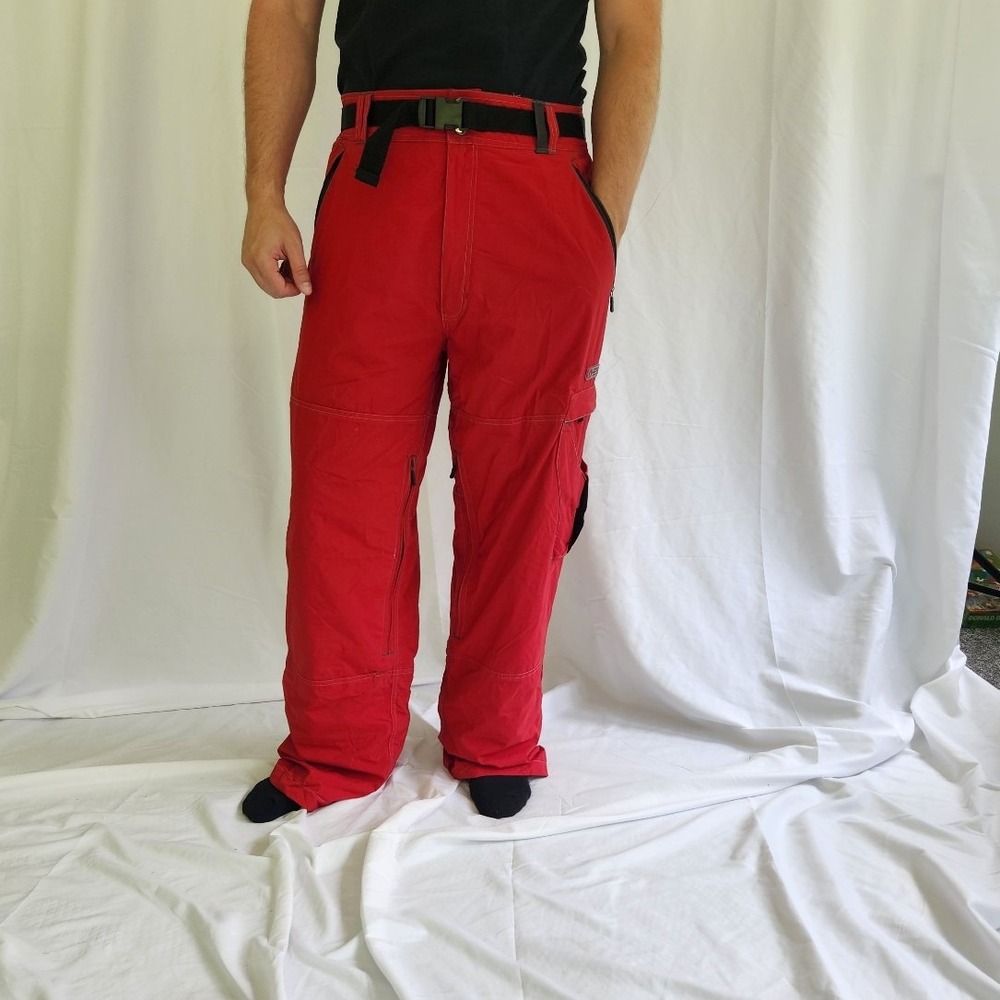 Y2K Deadstock Red Fleece Lined Baggy Pants
